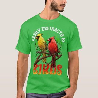 Red Gult Cradinalfåglar på gren T Shirt