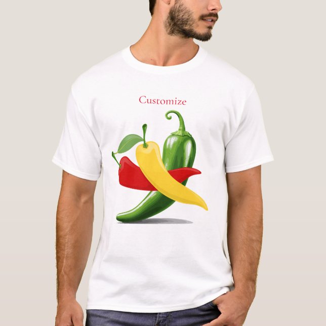 Red Gult Grönt Chili Peppers Thunder_Cove T Shirt (Framsida)