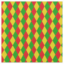 Red Gult Grönt Jamaican Rasta Flagga Patterned