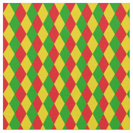 Red Gult Grönt Jamaican Rasta Flagga Patterned Tyg
