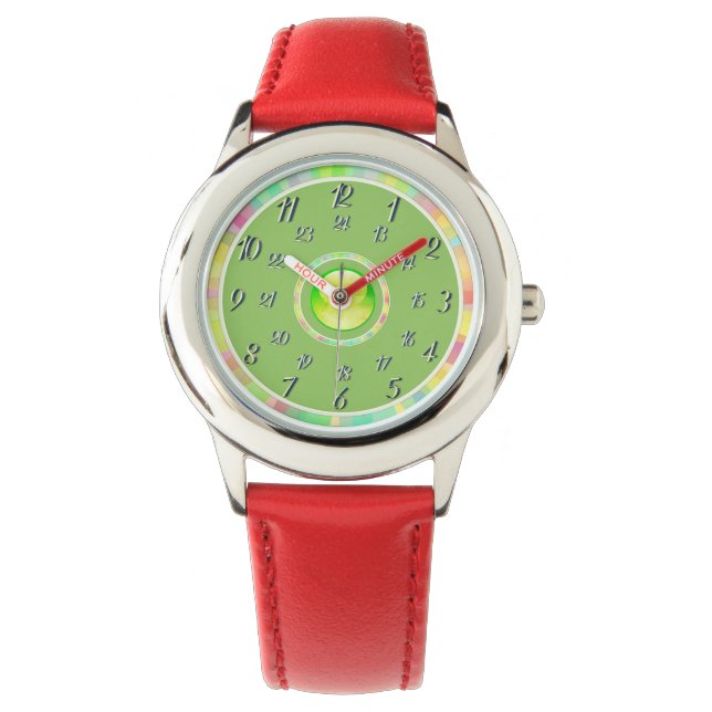 Red Gult Grönt Watch Armbandsur (Framsida)