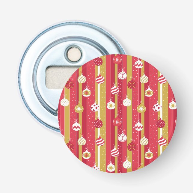 Red Gult Julgran Ornaments Flasköppnare (Framsidan)