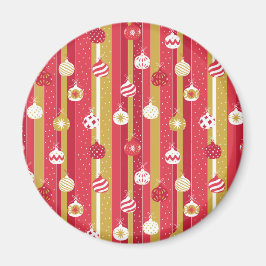 Red Gult Julgran Ornaments Magnet