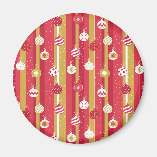 Red Gult Julgran Ornaments Magnet (Framsidan)