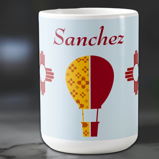 Red Gult New mexico Zia Luftballong Kaffemugg (Skapare uppladdad)