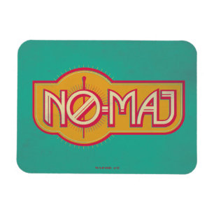 Red & Gult NO-MAJ™-bricka Magnet