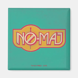 Red & Gult NO-MAJ™-bricka Magnet