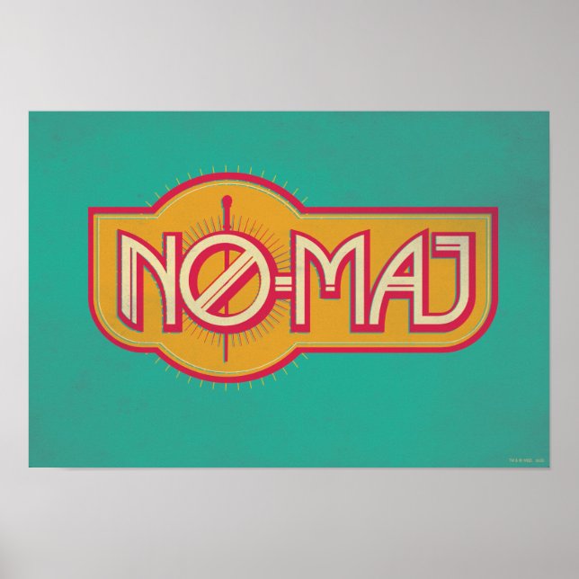 Red & Gult NO-MAJ™-bricka Poster (Framsidan)