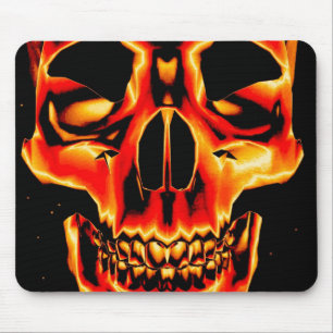 Red gult och Black Skull Mousepad Musmatta