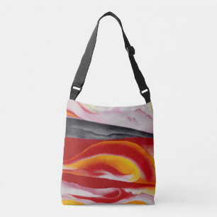 Red, Gult och Black Streak Georgia O'Keeffe Axelväska