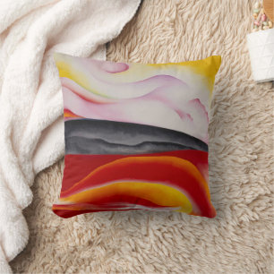 Red, Gult och Black Streak   Georgia O'Keeffe   Kudde