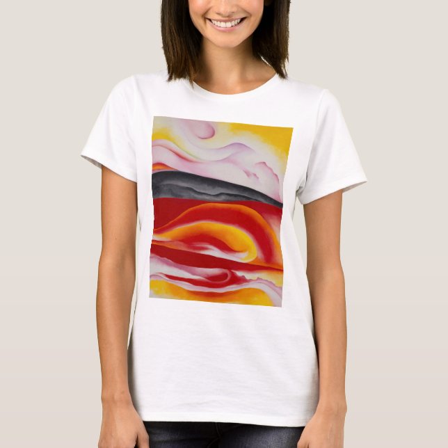 Red, Gult och Black Streak | Georgia O'Keeffe | T Shirt (Framsida)