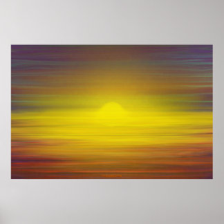 Red Gult och Blue Hues 36 x 24 Skriv ut Poster