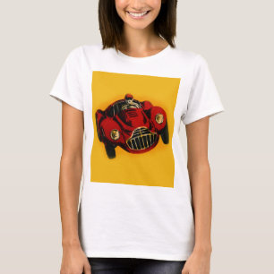 Red Gult Old Auto Tävla Car T-shirt