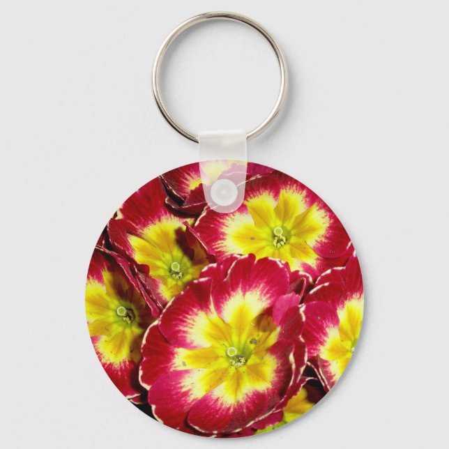 Red Gult Primrose Keychain Nyckelring (Framsida)