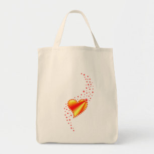 Red gult Rainbow Heart med stjärnor Tygkasse