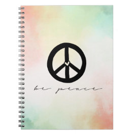 Red Gult  Tie Dye Peace Anteckningsbok