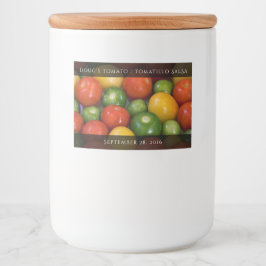 Red Gult Tomatis och Grönt Tomatillos Mat Etiketter