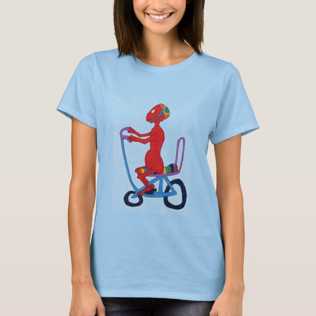 Red Guy On Bike Tee (Framsida)