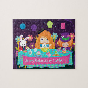 Red Hair Alice Tea Party Jigszle Puzzle Pussel