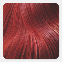 Red Hair Background Fyrkantigt Klistermärke