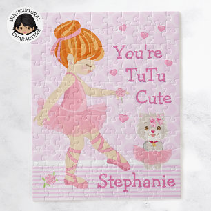 Red Hair Ballerina Tutu Cute Jigszle Puzzle Pussel