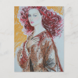 Red Hair Beauty-vykort Vykort