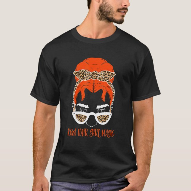 Red Hair Girl Rödhårig Ginger Rödhårig T Shirt (Framsida)