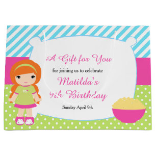 Red Hair Girl Sleepover Slumber Party Birthday