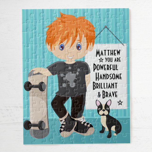 Red Hair Powerful and Modigare Boy Jigszle Puzzle Pussel (Skapare uppladdad)