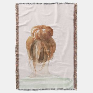 Red Hair Top Knot Bun Filt