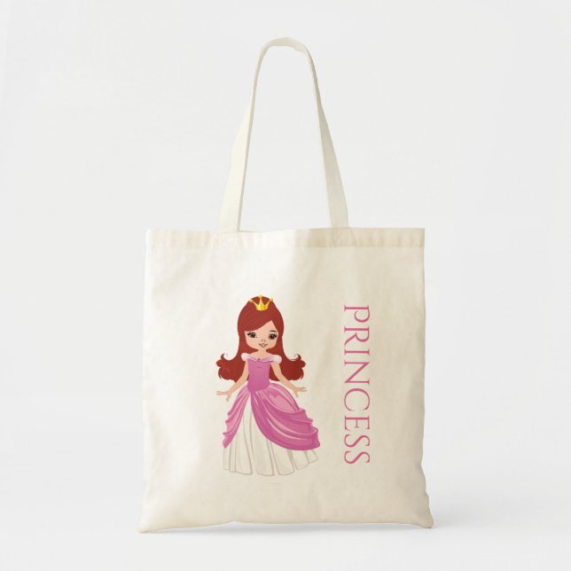 Red Hairprincess Treat Bag Tygkasse (Framsidan)