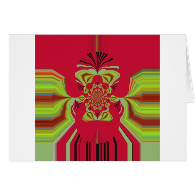 Red Hakuna Matata mönster Hälsningskort (Framsidan Horizontal)