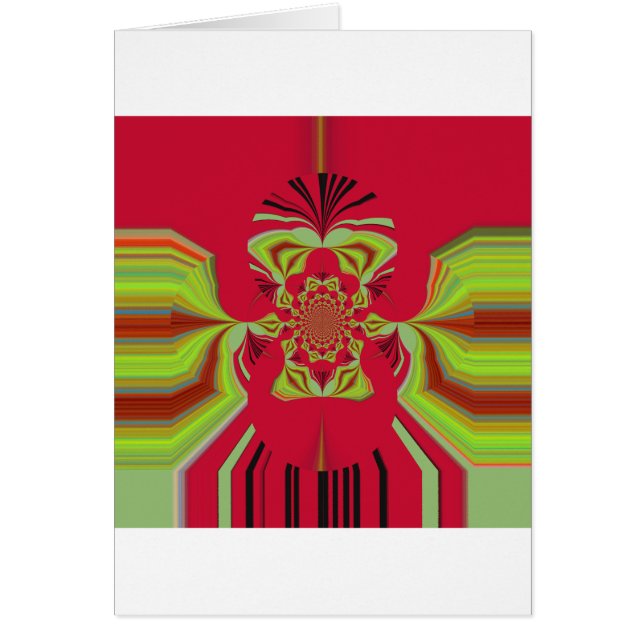 Red Hakuna Matata mönster Hälsningskort (Framsidan)