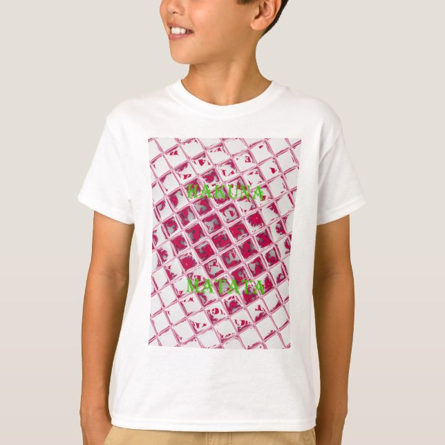 Red Hakuna Matata Stil T Shirt (Framsida)