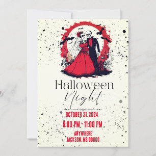 Red Halloween bröllopsinbjudan Inbjudningar