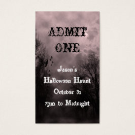 Red Halloween Himlar Event Biljett-mall Visitkort