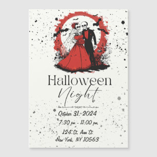 Red Halloween-inbjudan Magnetisk Inbjudningskort