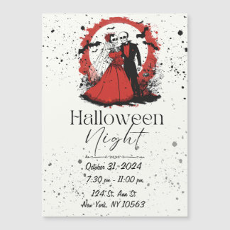 Red Halloween-inbjudan Magnetisk Inbjudningskort