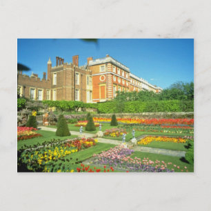 Red Hampton Court, Surrey, Englands blommor Vykort
