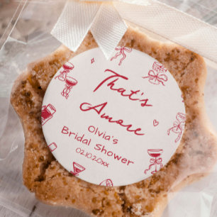 Red Hand plockade Det är Amore Möhippa Runt Klistermärke