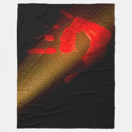 Red Hand-utskrift Fleecefilt