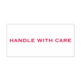 Red Handle med Care Självfärgande Stämpel