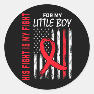 Red Hans Fight Son Little Boy Heart Disease Usa Fl Runt Klistermärke