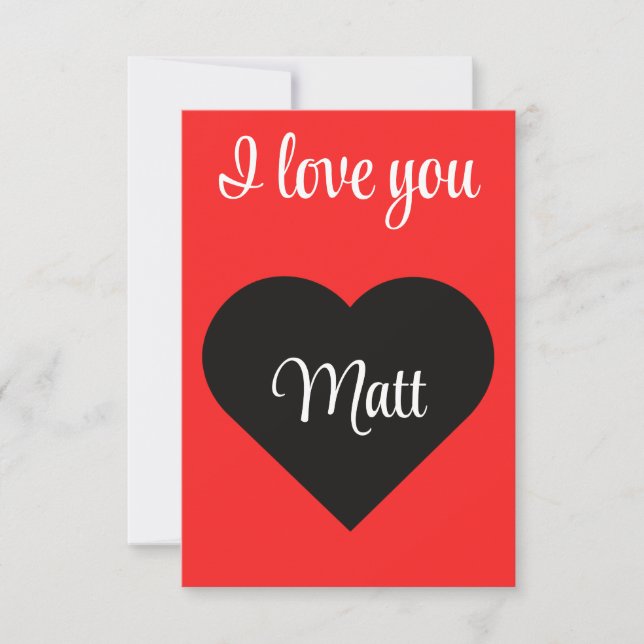 Red Happy heart romance graphic Tack Kort (Framsida)