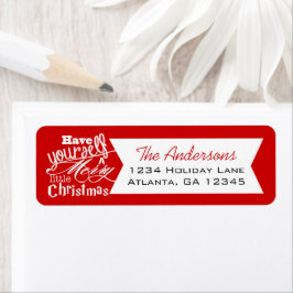 Red har dig själv en god liten jul returadress etikett