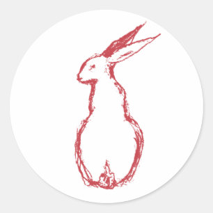 Red Hare Runt Klistermärke