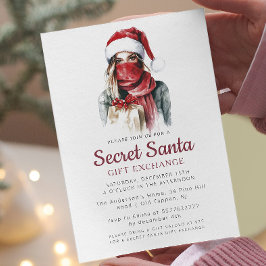 Red Hat and Scarf Secret Santa Party Inbjudningar
