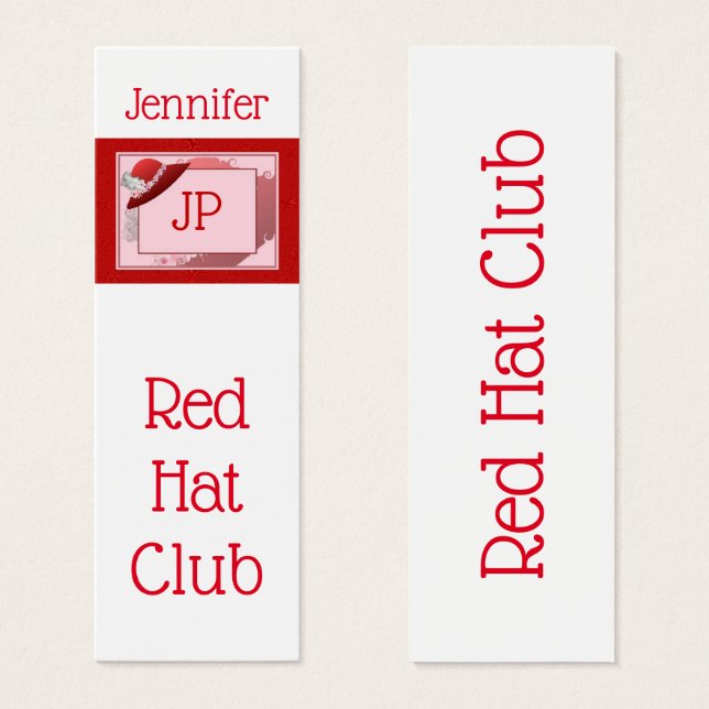 Red Hat Bookmark-Affärskort Litet Visitkort (Framsida & baksida)