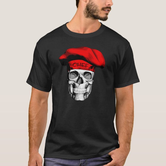 Red Hat Chef Skull T-shirt (Framsida)